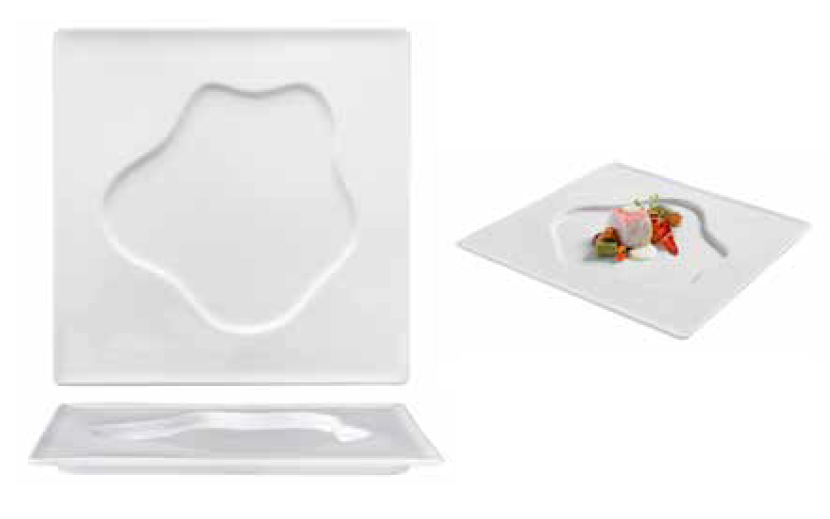 Piatto Piano Vista Alegre Collezione Chefs Lake 26x26 cm (confezione da 6 pz)