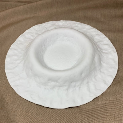 Piatto Fondo Roccia Vulcano Vetro Bianco 31 cm (confezione 2 pz)